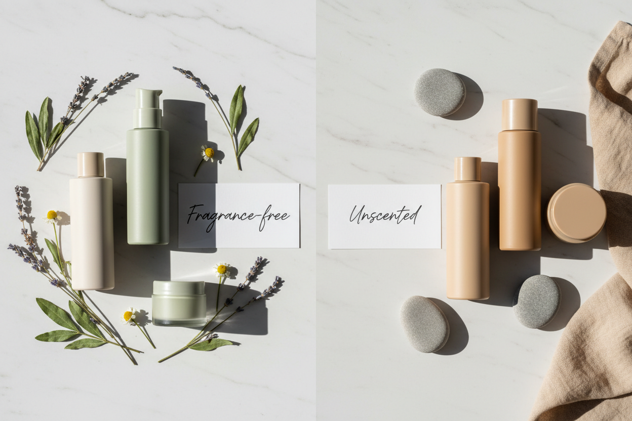 Fragrance-Free vs "Unscented": The Difference That Matters for Easily Irritated Skin